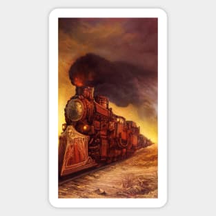 Steampunk Locomotive Sticker